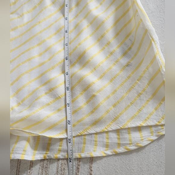 Anthropologie Maeve Yellow White Striped Sleeveless Tank Blouse Size 2 - Picture 9 of 9